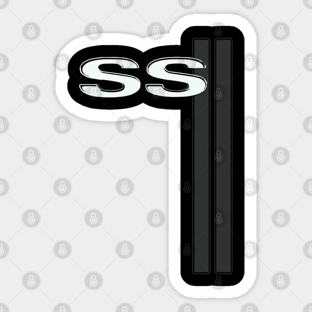 ss chevy classic logo Sticker by cowtown_cowboy